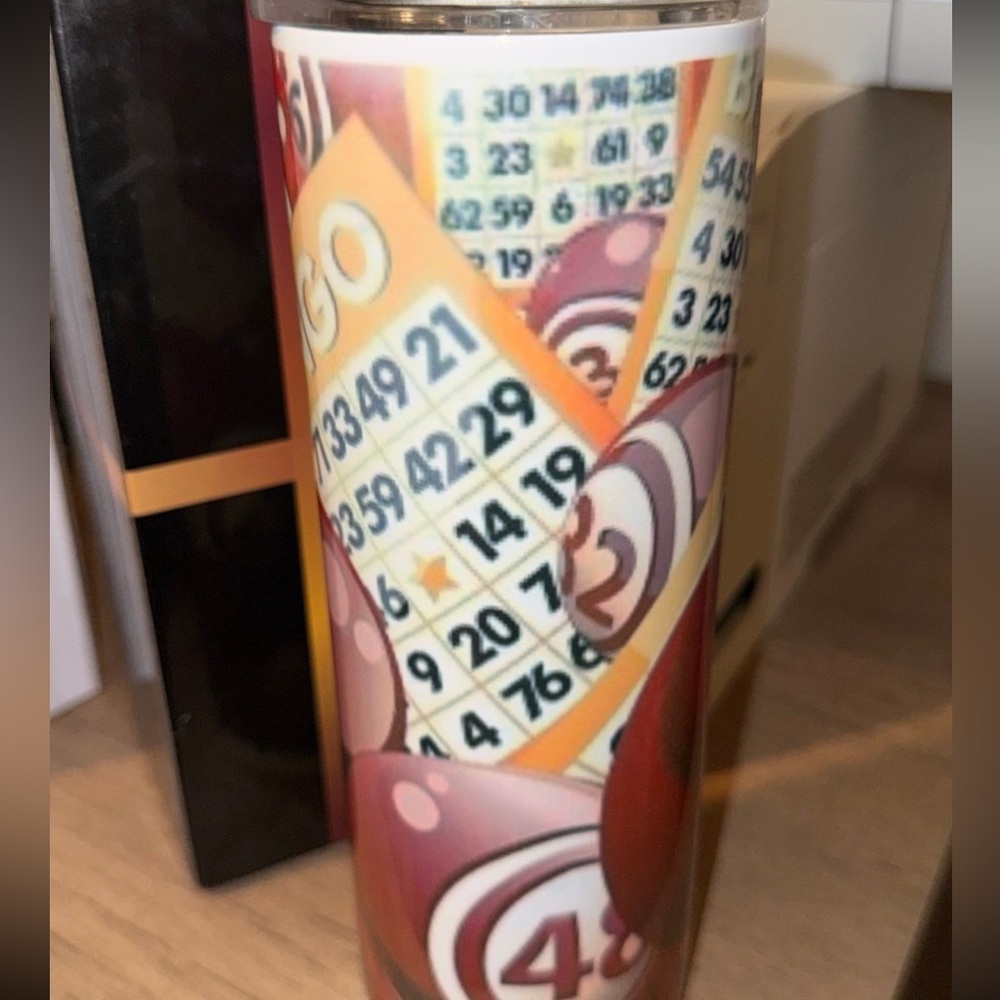 Colorful Bingo Themed Tumbler